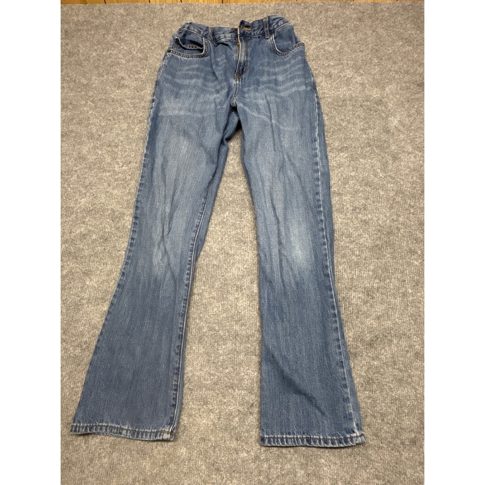 The Childrens Place Girls Blue Bootcut Jeans Size 16 Medium Wash Elastic Waist